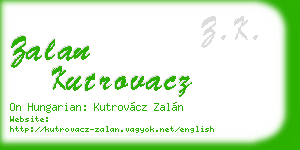 zalan kutrovacz business card